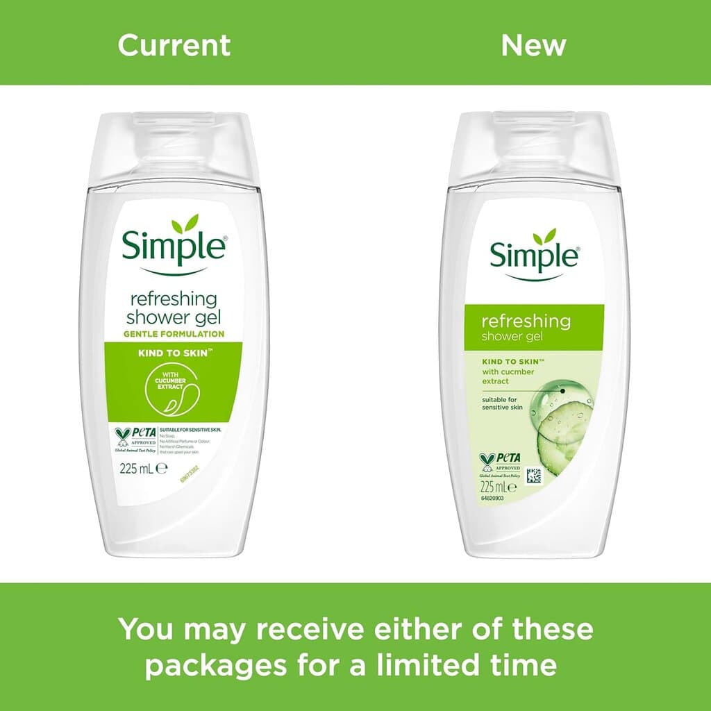 Simple Kind to Skin Refreshing Shower Gel - 225 ml 2