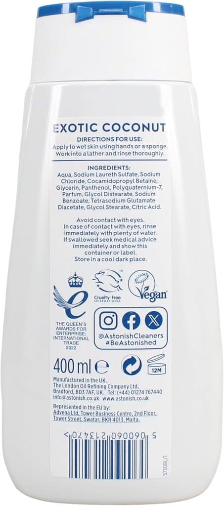 Astonish Shower Crème Exotic Coconut - 400 ml 2