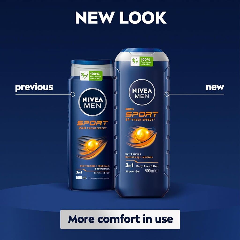 NIVEA Bath Care Shower Sport For Men - 500 ml 5