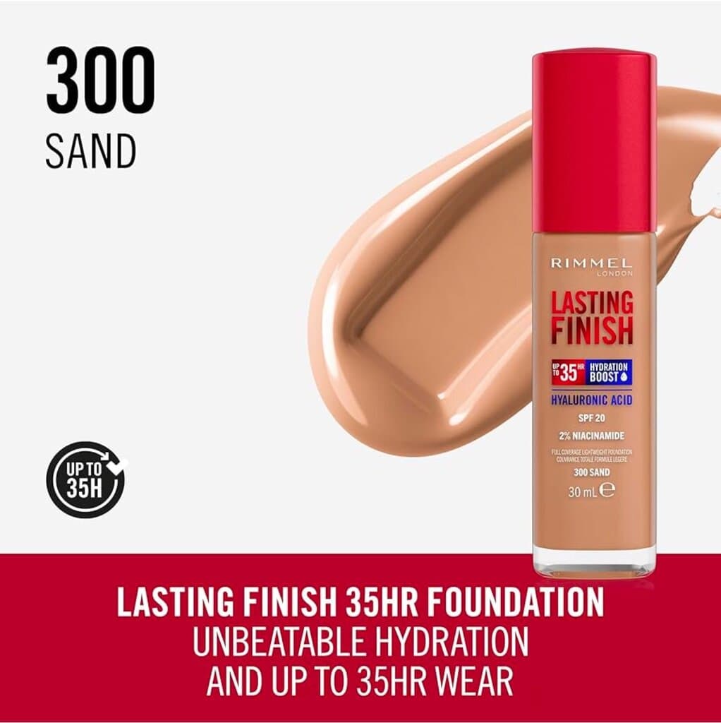 Rimmel London Lasting Finish 35HR Foundation – Shade 300 Sand