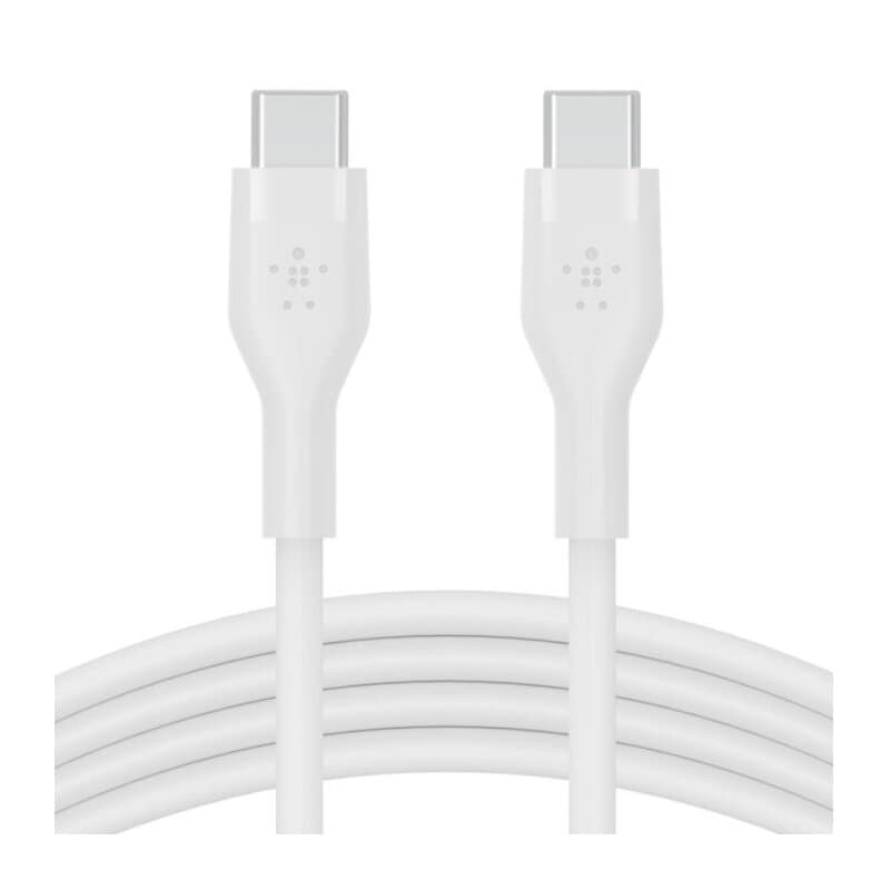 Belkin BoostCharge Flex USB-C to USB-C Silicone Cable - CAB009bt1MWH (White)