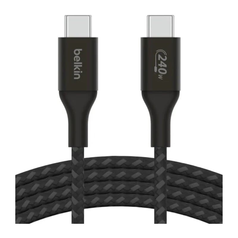 Belkin BoostCharge USB-C to USB-C Braided Cable 240W PD 2m - CAB015bt2MBK (Black)