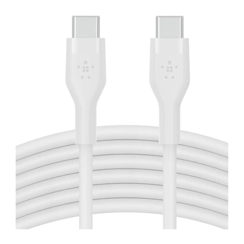 Belkin BoostCharge Flex USB-C to USB-C Silicone Cable 3m - CAB009bt3MWH (White)