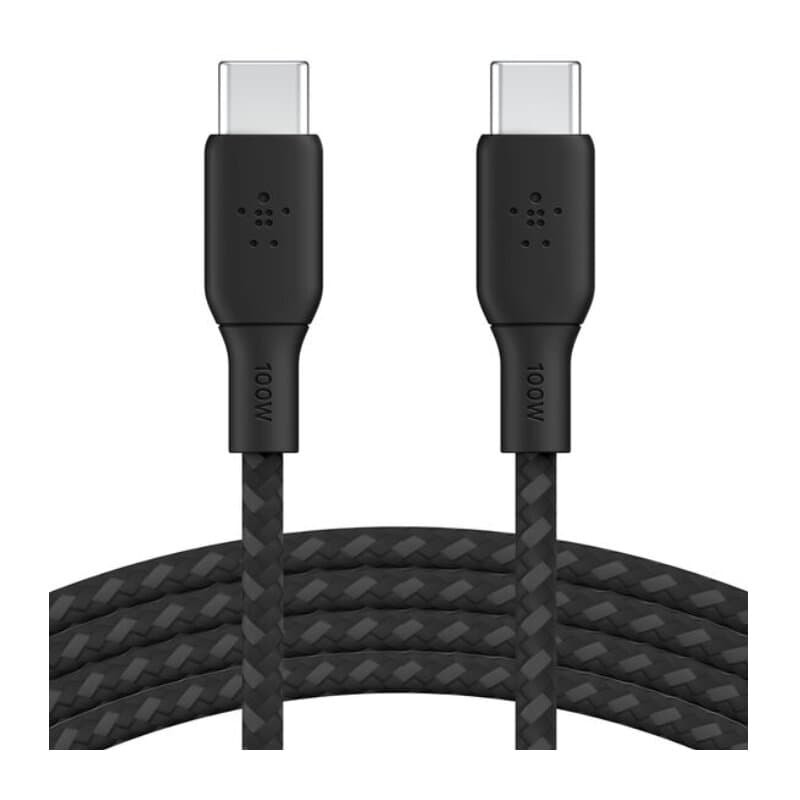 Belkin Braided USB-C to USB-C 2.0 100W Cable 2m - CAB014bt2MBK (Black)
