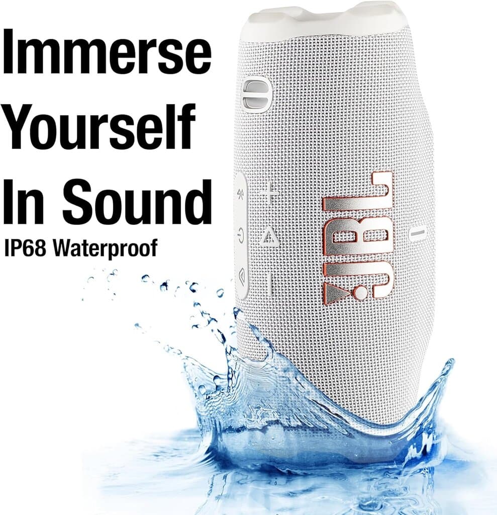 JBL Charge 6 Portable Waterproof Bluetooth Speaker - JBLCHARGE6WHT (White) 4