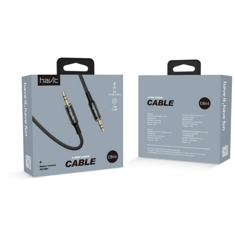 Havit AUX Cable - CB66 (Black)