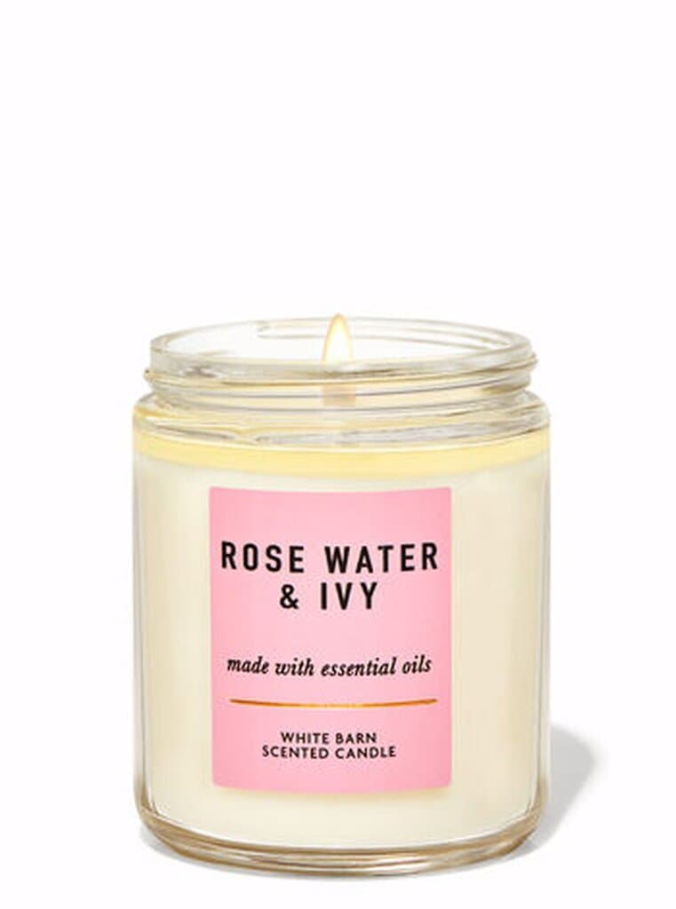 ROSE WATER & IVY Scented Candle