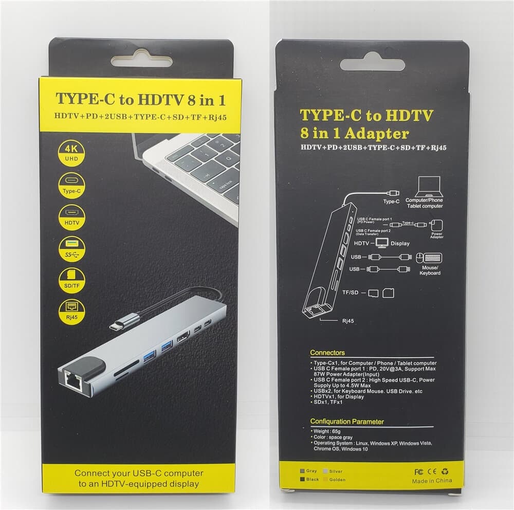 USB Hub High-Performance Multi-Device Connector - 8-in-1 4
