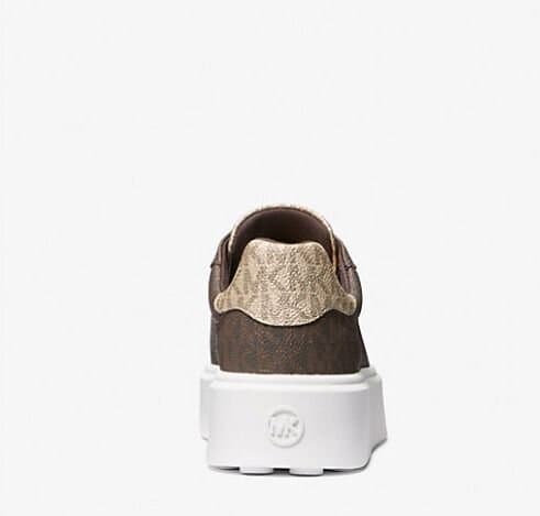 Michael Kors Romey Metallic Two-Tone Signature Logo Platform Sneaker/7m 3
