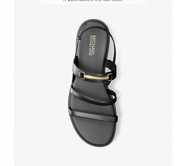 michael kors Carson Signature Logo and Leather Sandal/8.5M 3