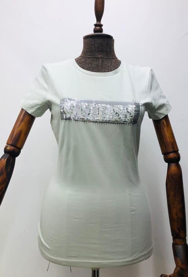 GUESS Steel Sequin Foil Tee