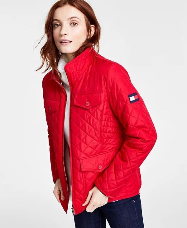 Tommy Hilfiger Women's Quilted Zip-Up Jacket/M 2