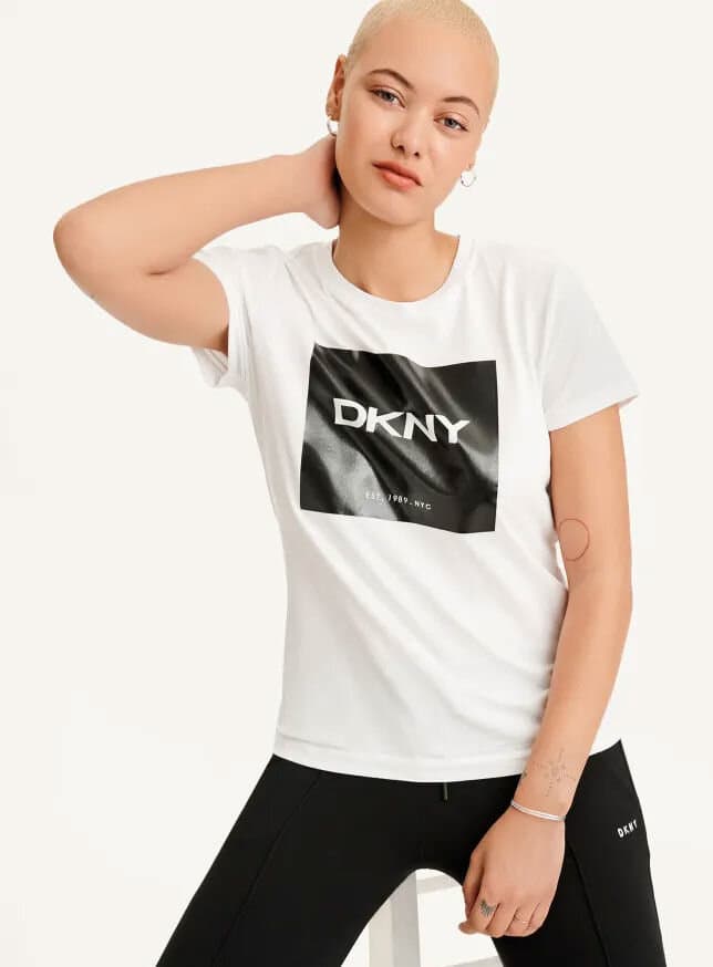 DKNY Coated Box Logo Tee/S