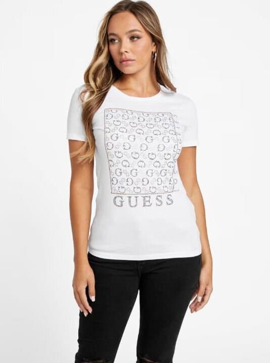 Guess Naty Crewneck Rhinestone Tee/M 3