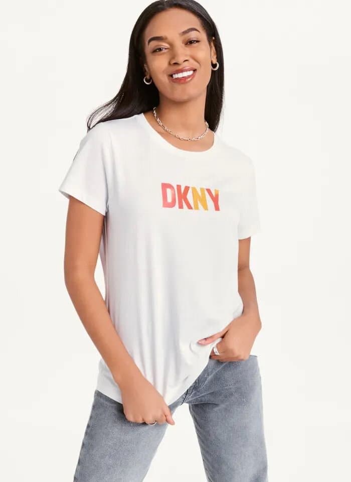 DKNY Reflective Logo Tee/XS