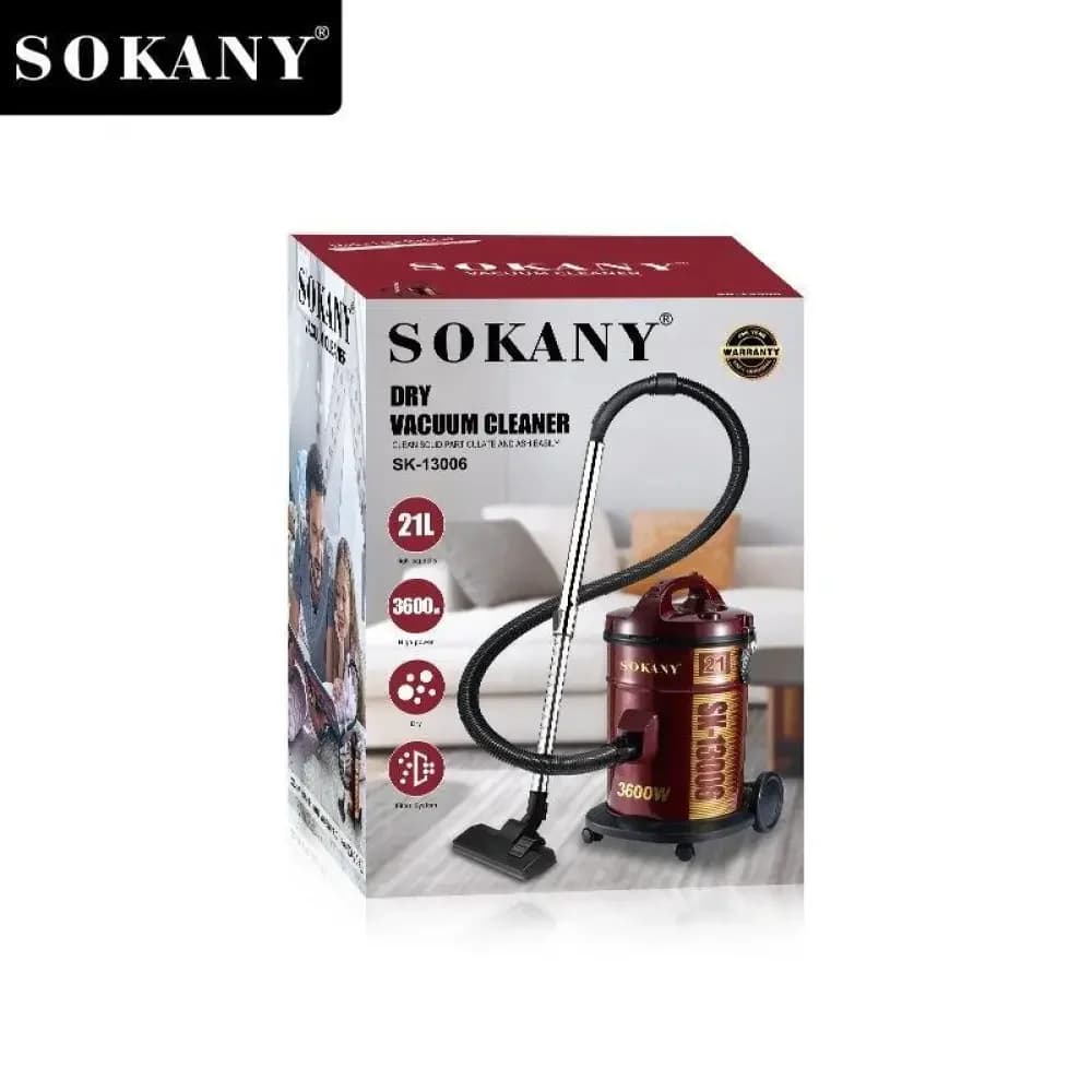 SOKANY Dry Vacuum Cleaner 21L - SK-13006(Burgundy) 4