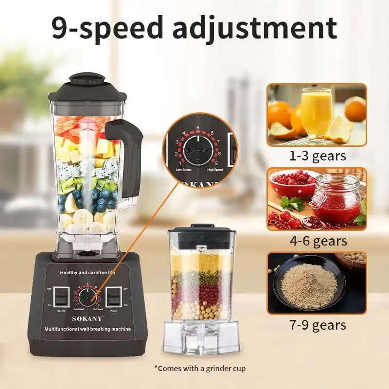 SOKANY multi-Purpose Blender 6600W - SK-666 (Black) 3