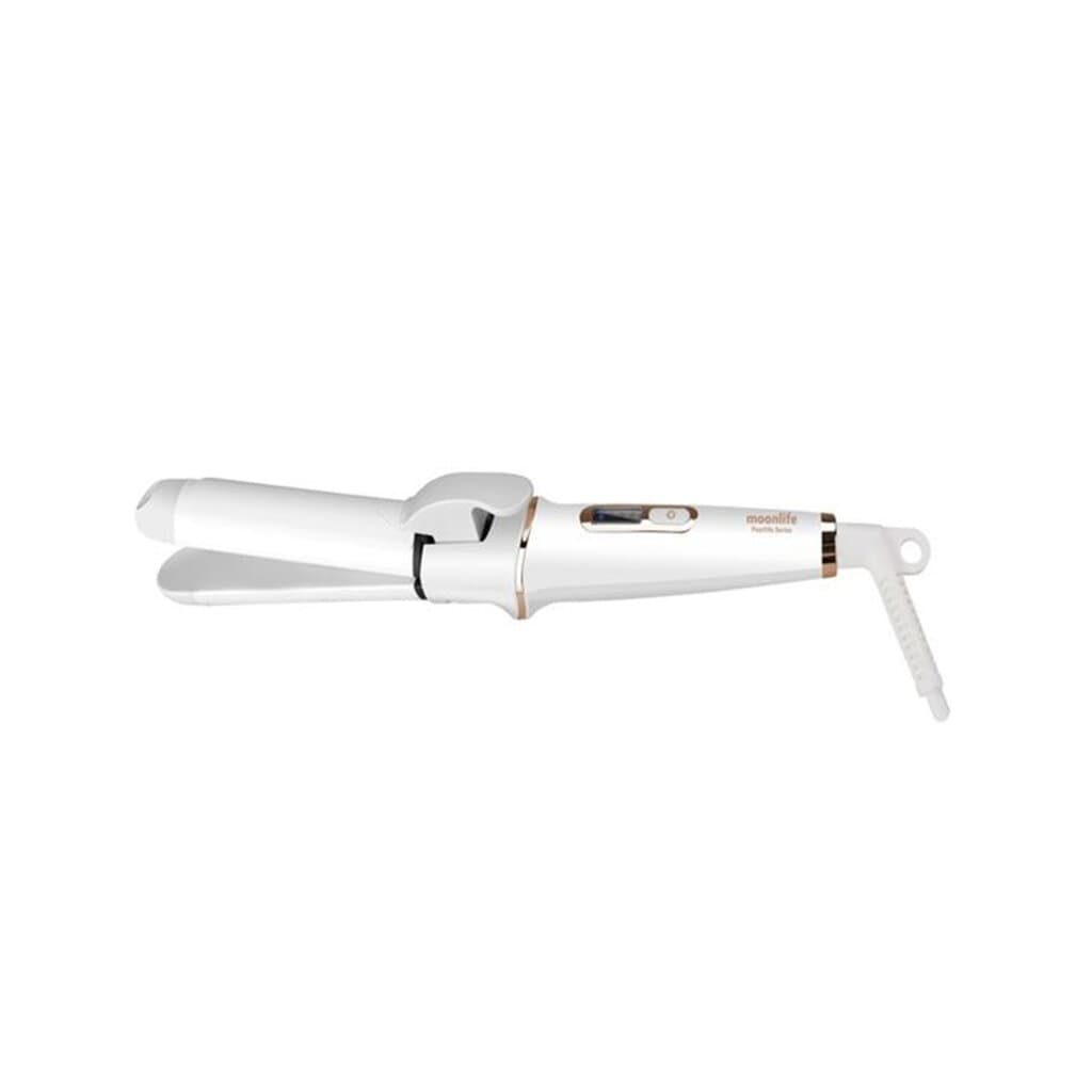 Moonlife Pearllife 2-in-1 Hair Curler & Straightener - MF815 (White)