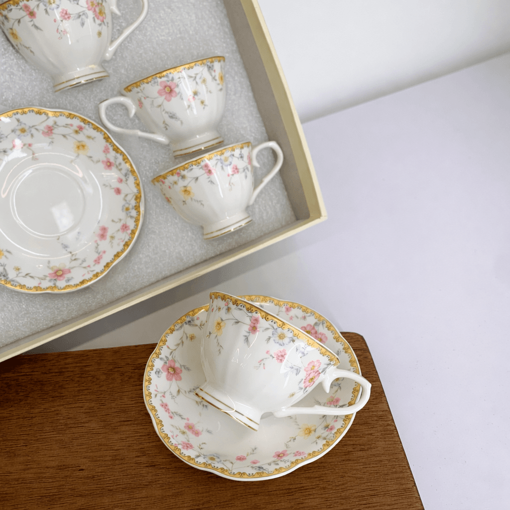 Ceramic Coffee Cup Set - Light Pink 3