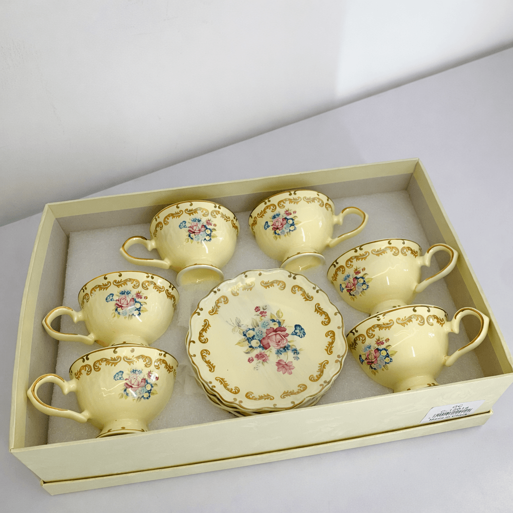 Ceramic Coffee Cup Set - Yellow