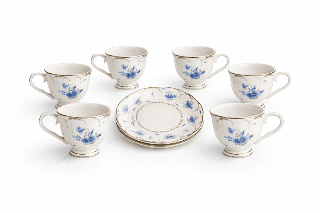 Ceramic Coffee Cup Set - Blue 2
