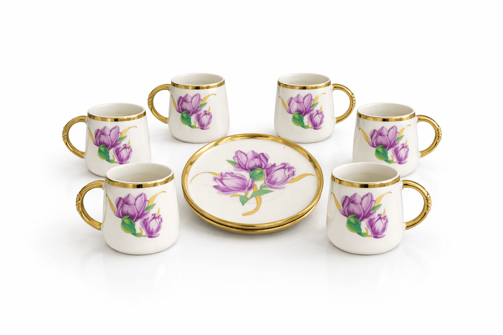 Ceramic Coffee Cup Set - Orange 4