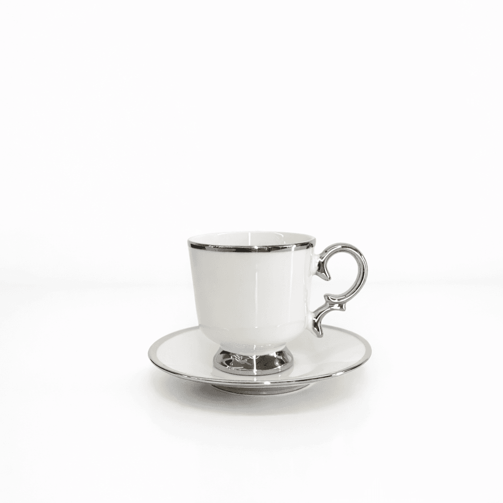Ceramic Coffee Cup Set - White 3