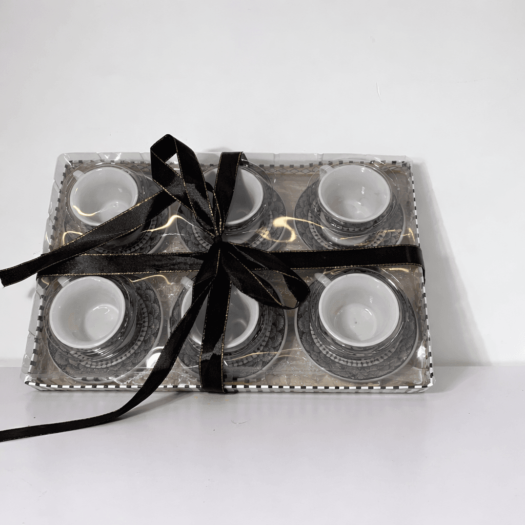 Porcelain Coffee Cup Set - Black (6 Piece) 2