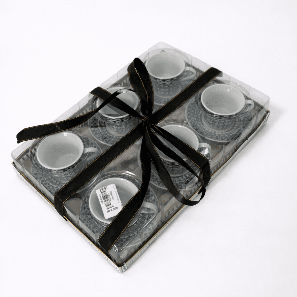 Porcelain Coffee Cup Set - Black (6 Piece) 2