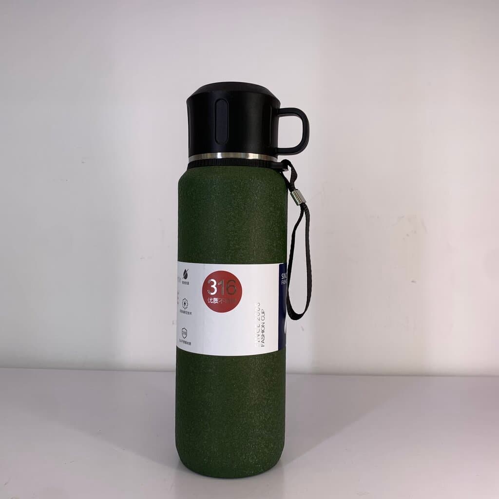 Stainless Steel Beverage Bottle - Dark Green (1L)