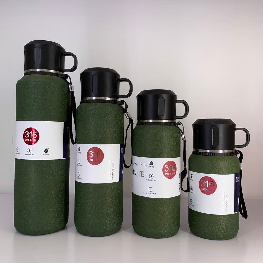 Stainless Steel Beverage Bottle - Dark Green (1L) 2