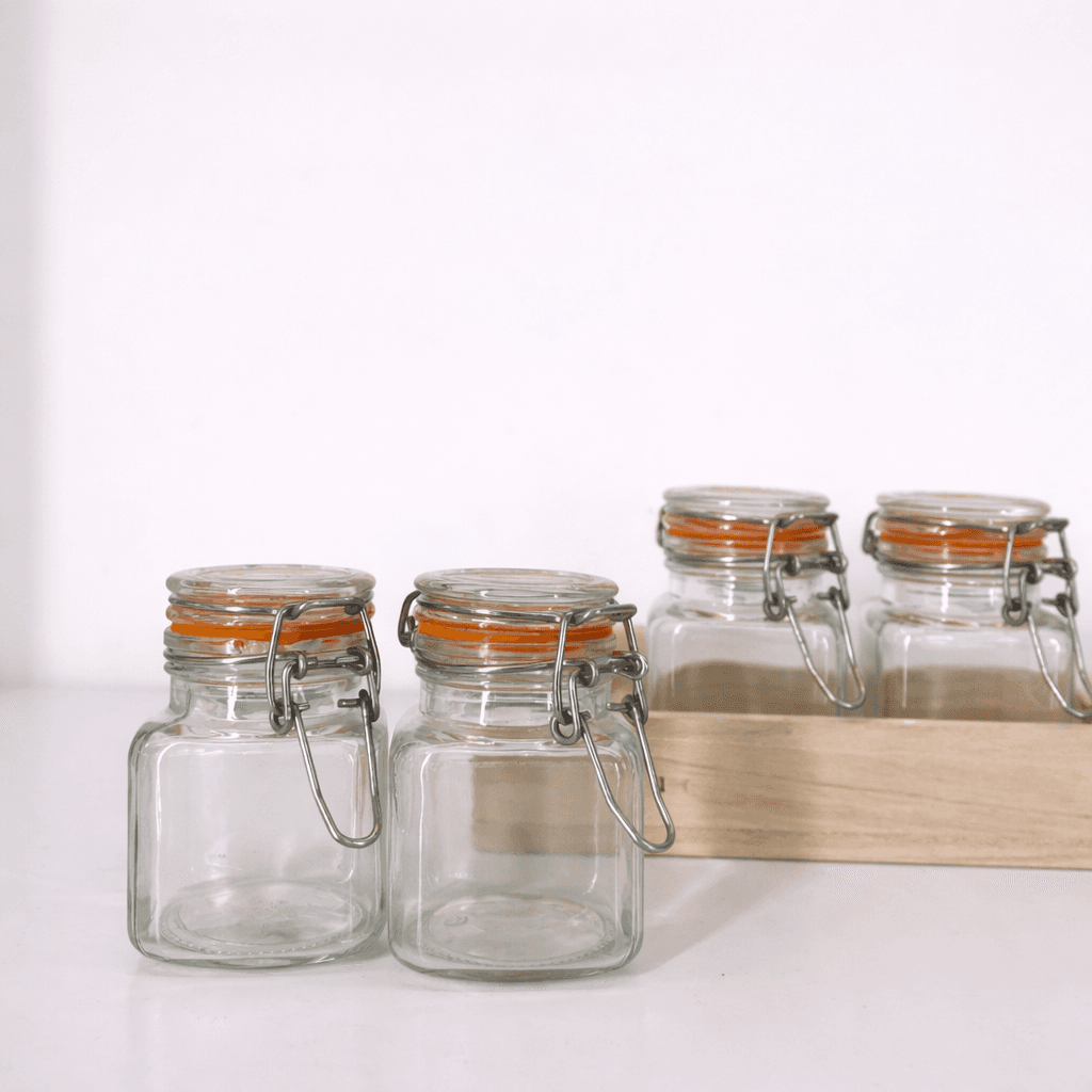 6-Piece Glass Spice Jar Set 2