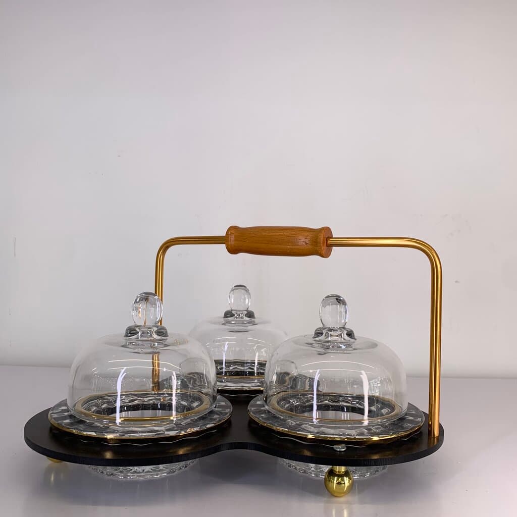 Glass Condiment Jar Set - 3 Piece