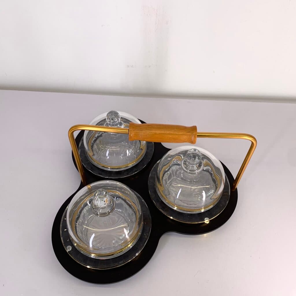 Glass Condiment Jar Set - 3 Piece 2