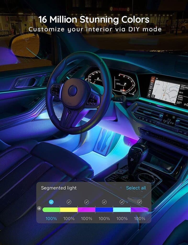 Govee H7090 RGBIC Car LED Strip Lights 2