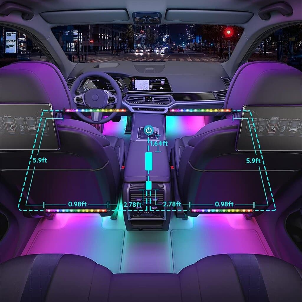 Govee H6114 RGB Car LED Strip Lights 4