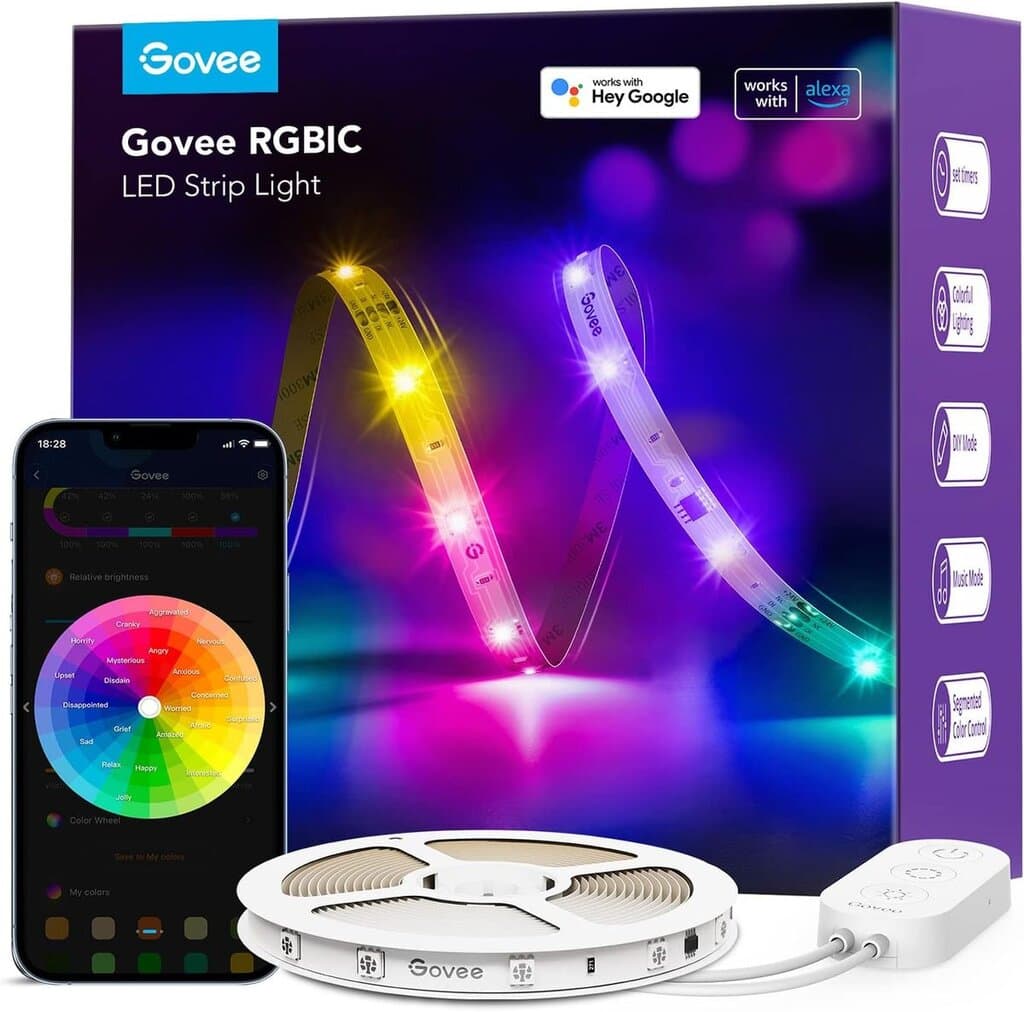 Govee RGBIC LED Neon Rope Light 3M H61A0 2