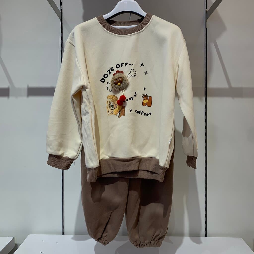 Beyram Boy's Cotton Homewear Set - Beige (120)