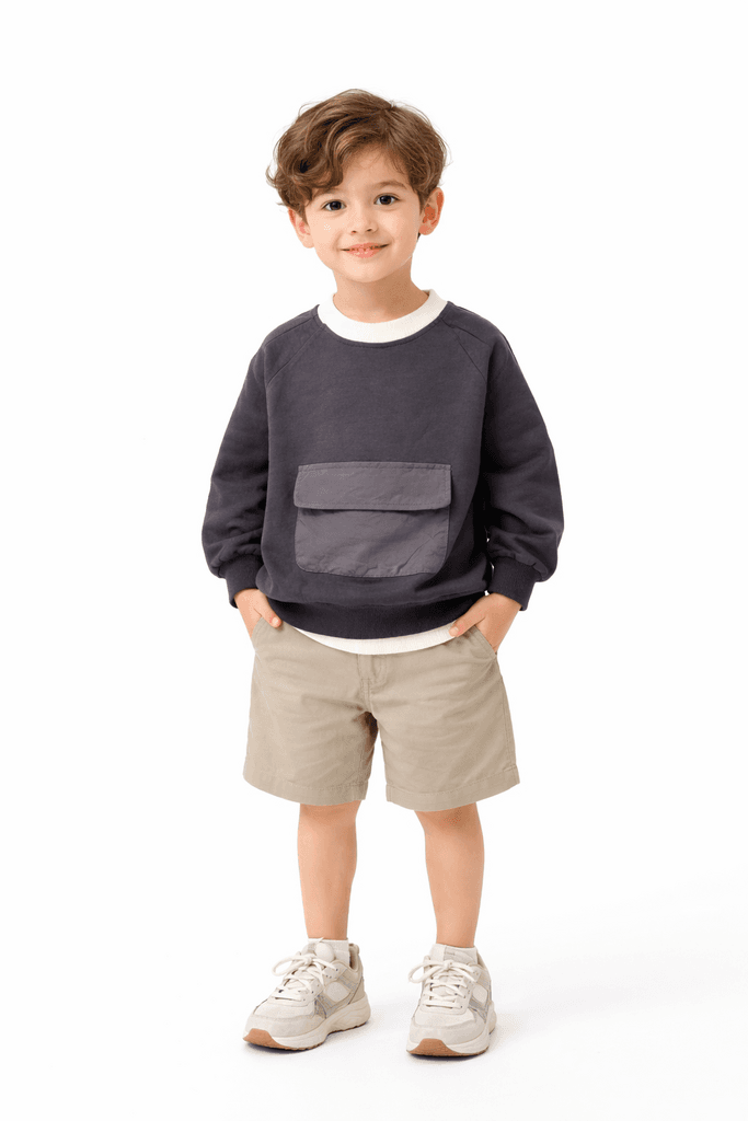 Beyram Kids Boy's Cotton Sweatshirt - Gray (120) 4