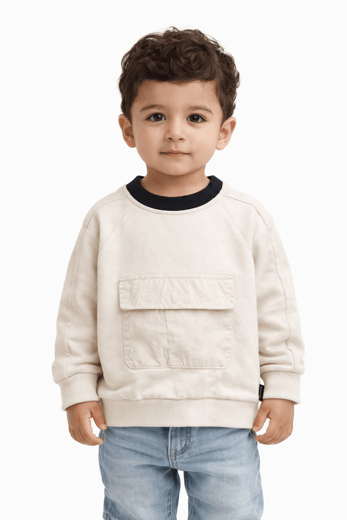 Beyram Kids Boy's Cotton Sweatshirt - White (120) 5