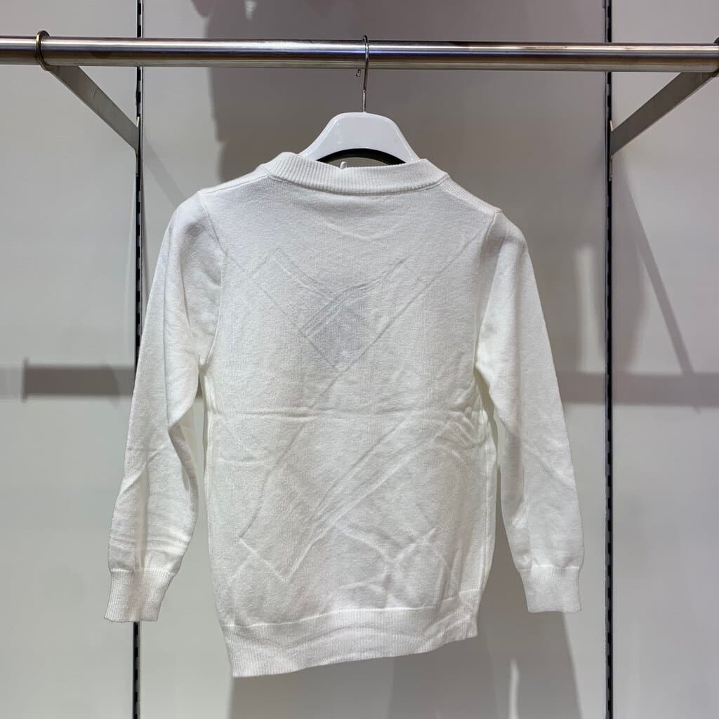 Miu Miu Boy's Wool Knitted Cardigan - White (120) 4