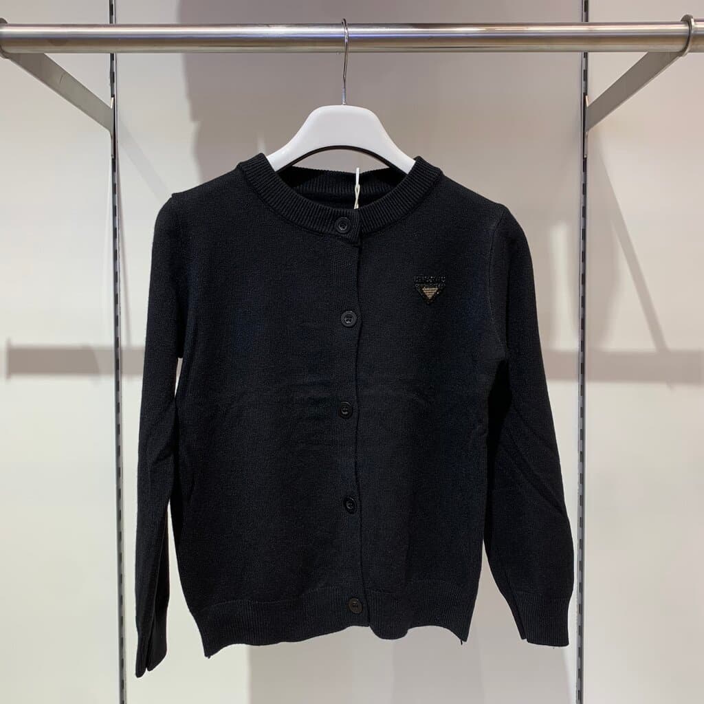 Miu Miu Boy's Wool Knitted Cardigan - Black (120)