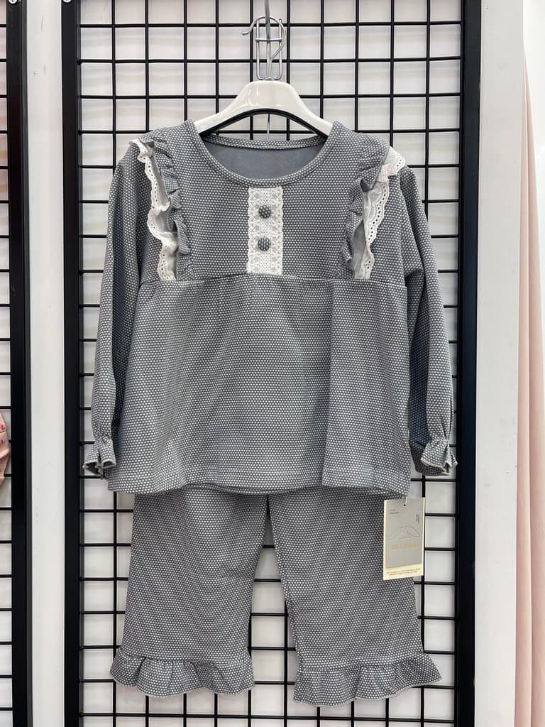 Beyram Girl's Cotton Homewear Set - Gray (1 Year)