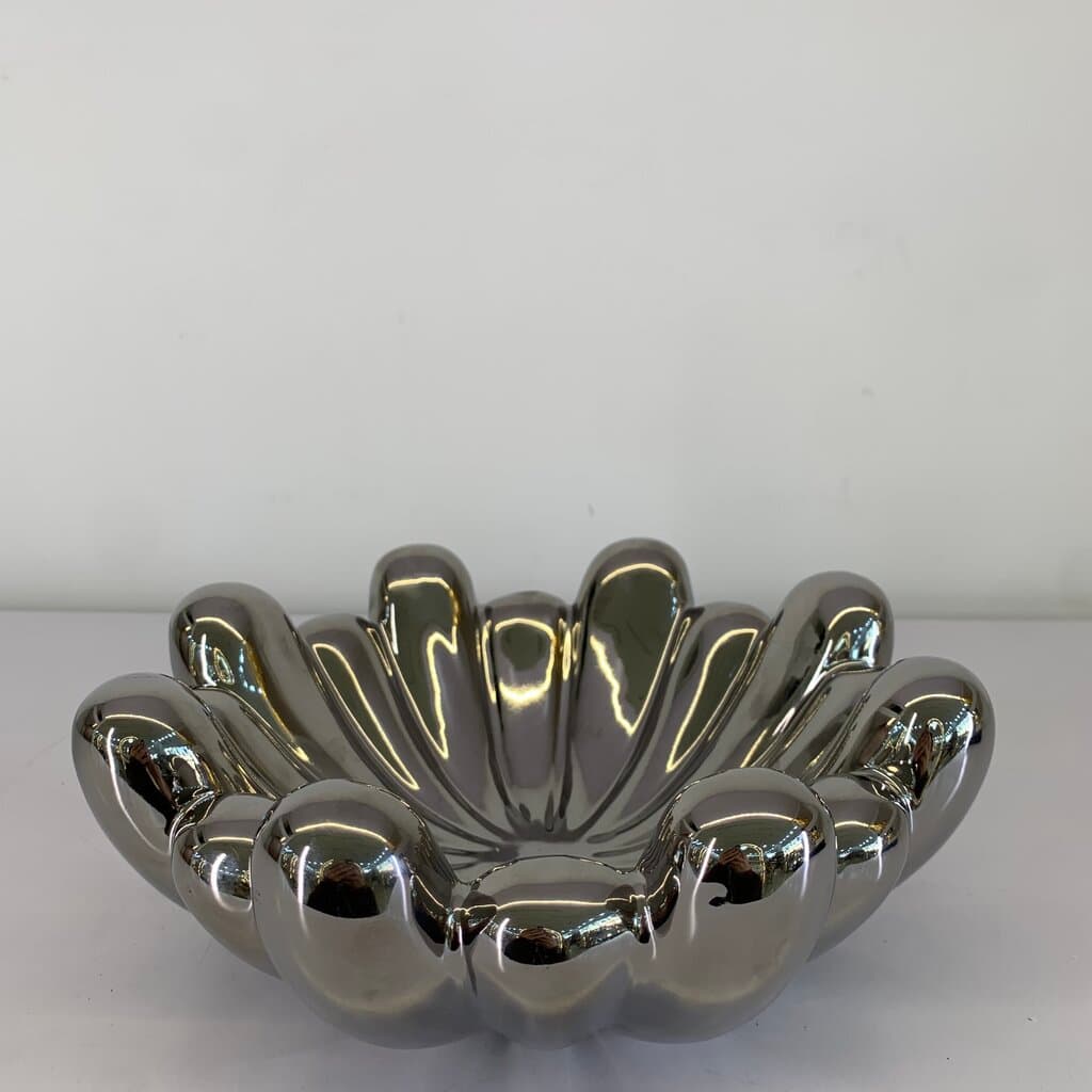 Decorative Metal Bowl - Silver - C-11012 3