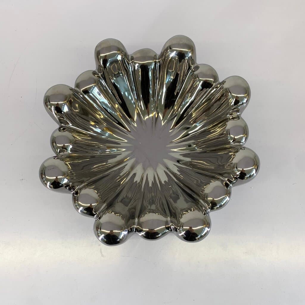Decorative Metal Bowl - Silver - C-11012 4