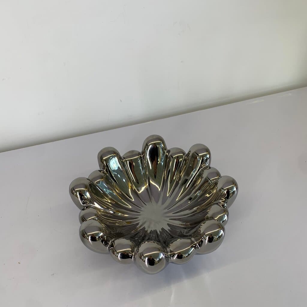 Decorative Metal Bowl - Silver - C-11012 5