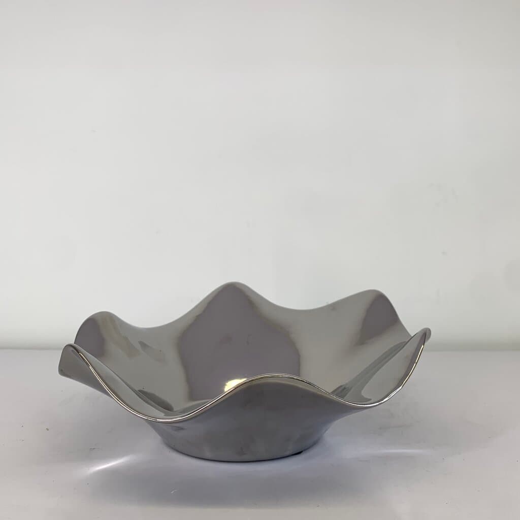Decorative Metal Bowl - Silver C-11009 1