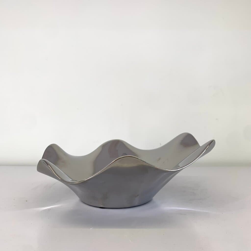 Decorative Metal Bowl - Silver C-11009 2
