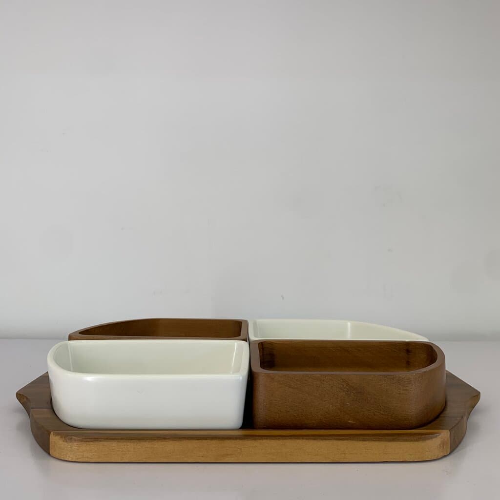 Snack & Sauce Serving Tray Set 4
