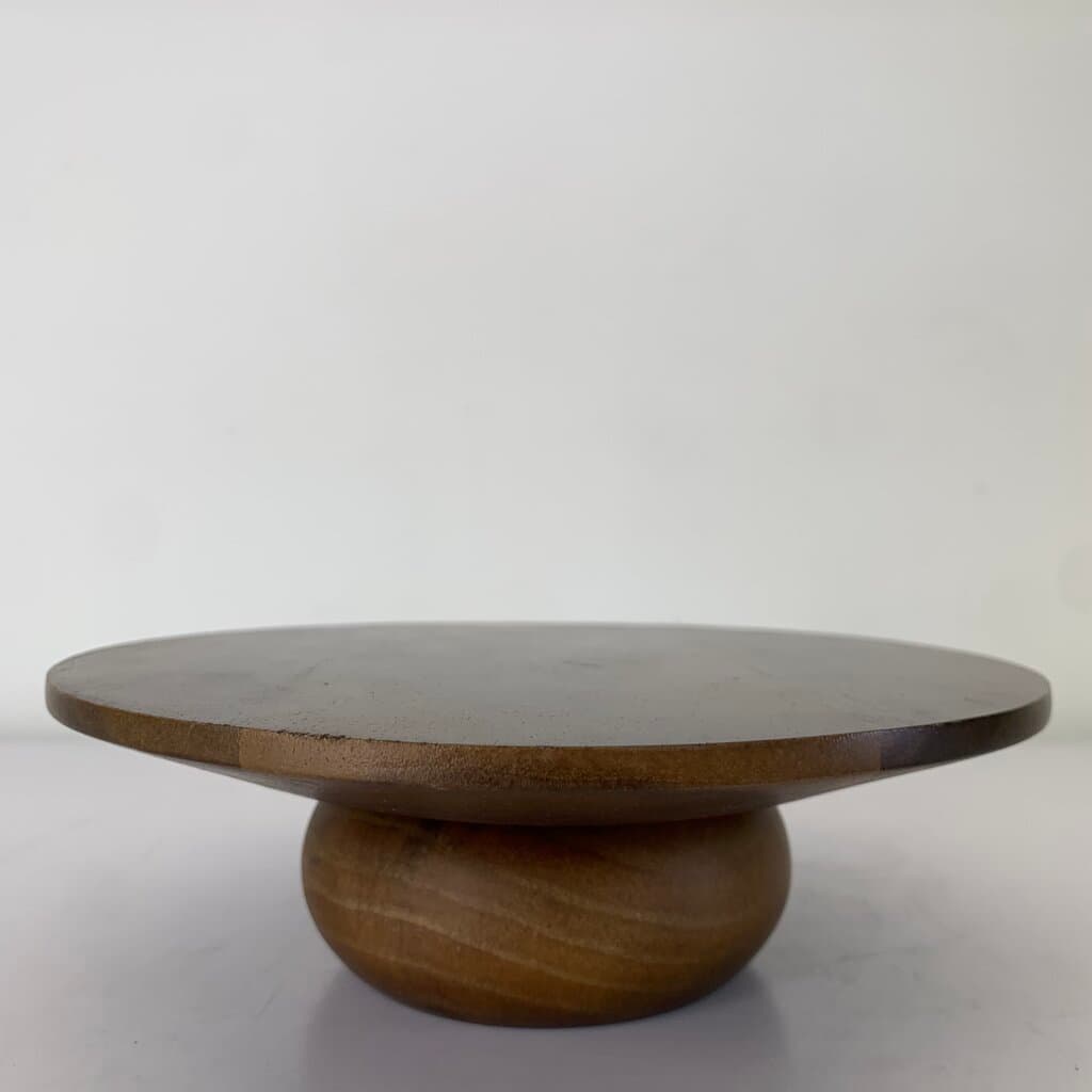 Wooden Cake Stand - Dark Brown 2